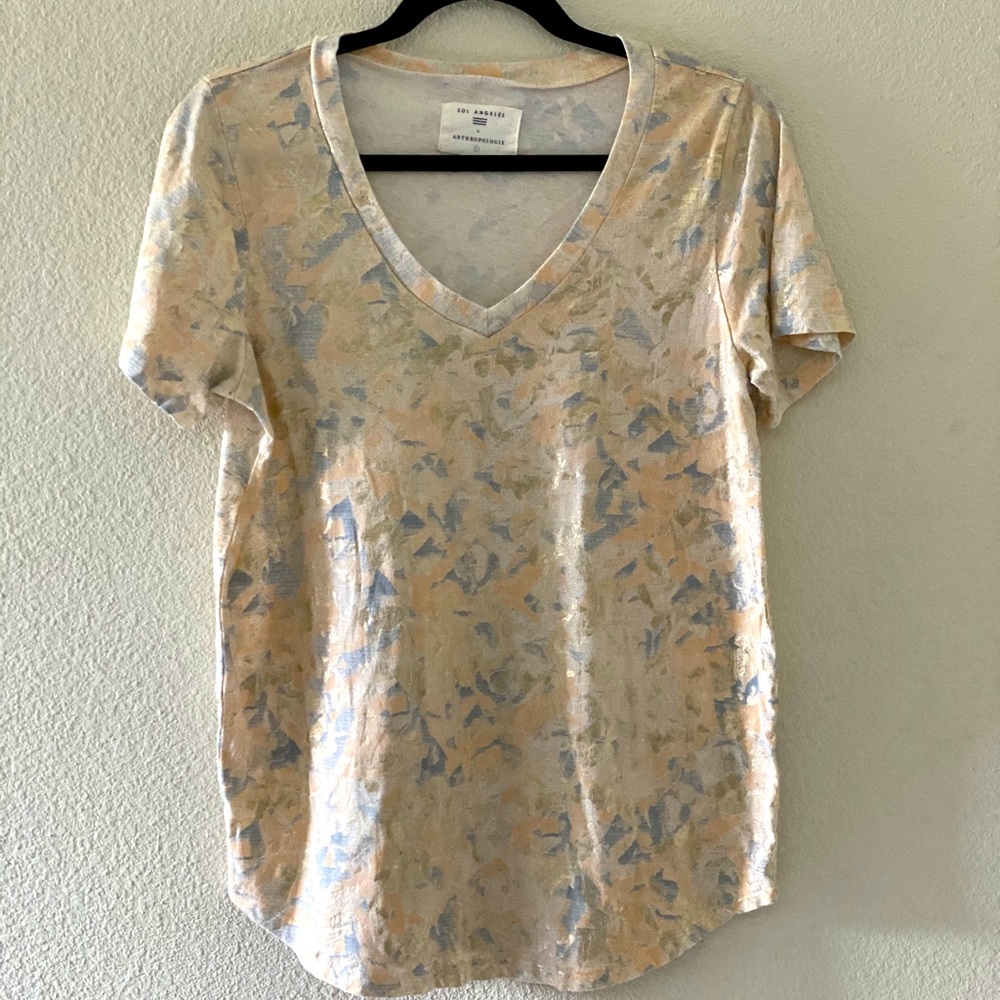 Anthro Sol Angeles Super Soft V Neck Tee